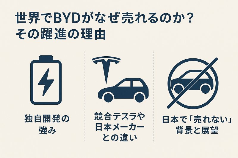 世界でBYDがなぜ売れるのか?その躍進の理由
